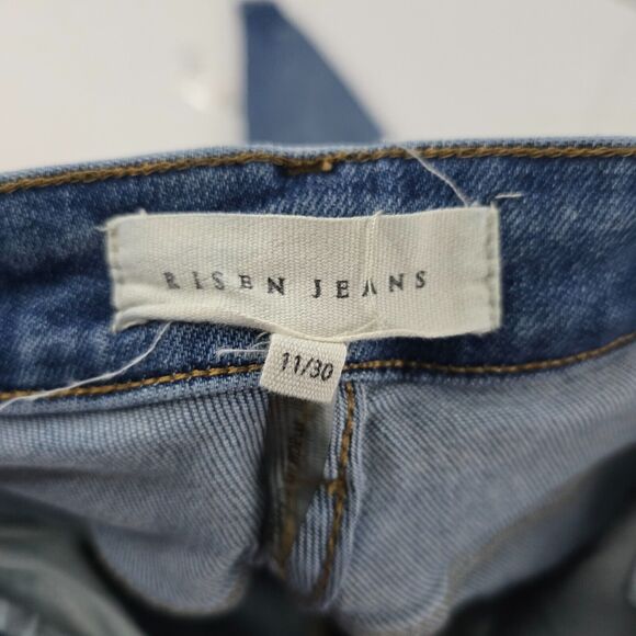 Risen RDP5713‎ High Rise Ankle Flare Jeans blue denim 11/30 womens 4880 - Picture 10 of 13
